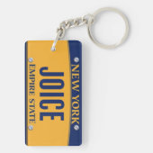 New York Empire State License Plate Art Custom Schlüsselanhänger (Rückseite)