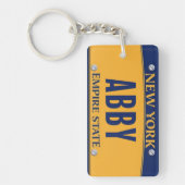 New York Empire State License Plate Art Custom Schlüsselanhänger (Vorderseite)
