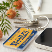 New York Empire State License Plate Art Custom Schlüsselanhänger (Vorderseite rechts)