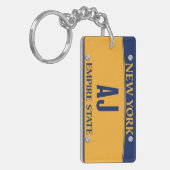 New York Empire State License Plate Art Custom Schlüsselanhänger (Vorderseite links)