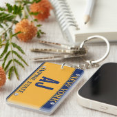 New York Empire State License Plate Art Custom Schlüsselanhänger (Vorderseite rechts)