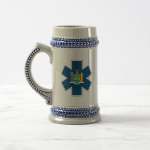 New York EMS Star of Life Bierglas