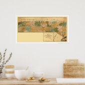 New York & Erie Railroad Karte 1834 Poster (Küche)