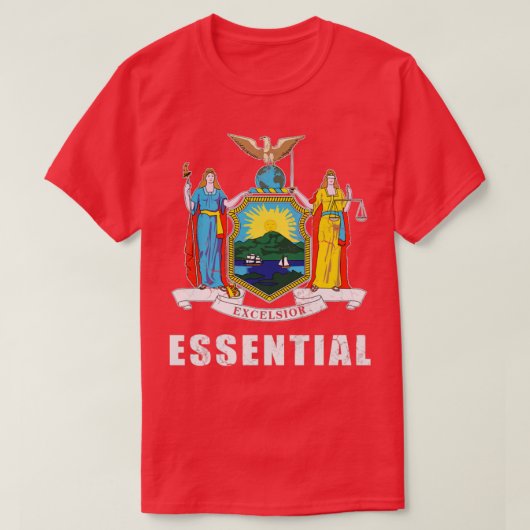 New York Essential Worker Flag Covid T-Shirt (Design vorne)