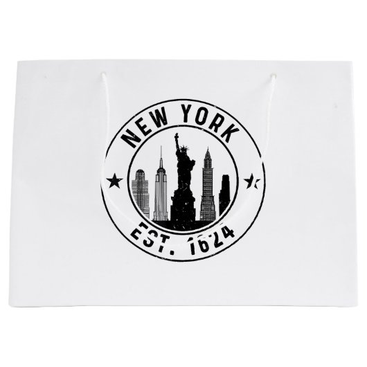 New York Est. 1624 New York City Lover Nyc Große Geschenktüte (Vorderseite)