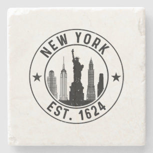 New York Est. 1624 New York City Lover Nyc Steinuntersetzer
