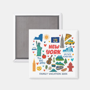 New York Familien-Trip Erinnerungsstück Maßgeschne Magnet