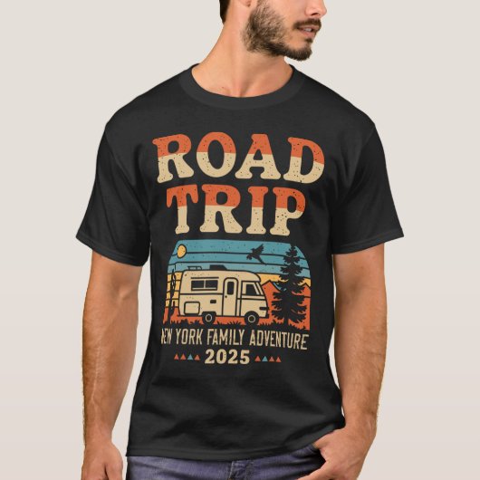 New York Family Adventure Rv Camping Travel Road T T-Shirt (Vorderseite)