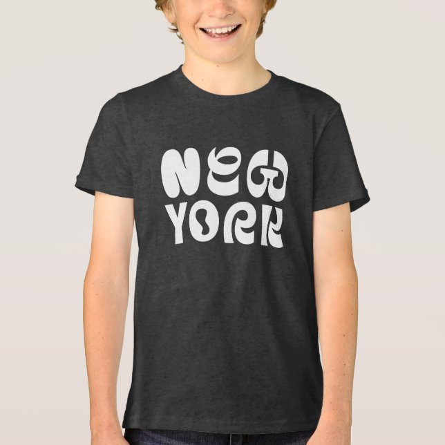 New York fancy logo design Tri-Blend Shirt (Vorderseite)