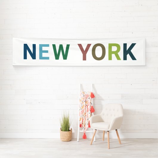 New York: Farbiger Text Banner (Insitu)
