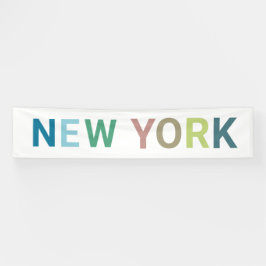 New York: Farbiger Text Banner