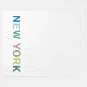 New York: Farbiger Text Fleecedecke (Vorderseite (Horizontal))