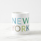 New York: Farbiger Text Kaffeetasse (Mittel)