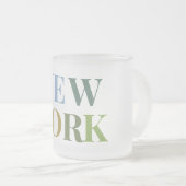 New York Farbiger Text Mattglastasse (VorderseiteRechts)