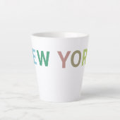 New York: Farbiger Text Milchtasse (Vorderseite)