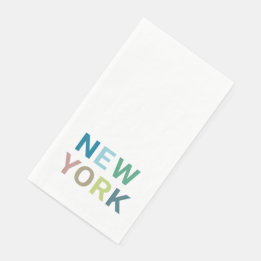 New York: Farbiger Text Serviette