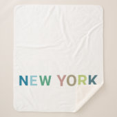 New York: Farbiger Text Sherpadecke (Vorderseite)