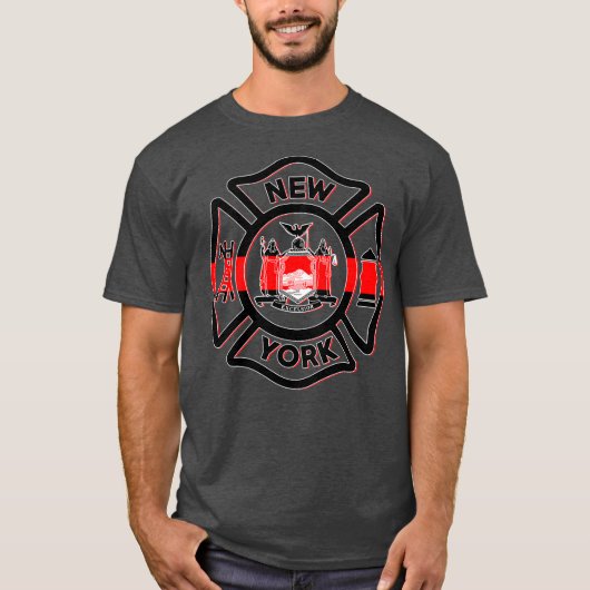 New York Feuerpolizei Abteilung Feuerwehr T-Shirt (Vorderseite)