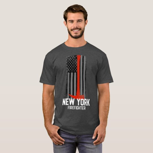 New York Feuerpolizei Abteilung Feuerwehr T-Shirt (Vorne ganz)