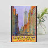 New York, Fifth Avenue, Vintage Poster, Karte (Stehend Vorderseite)