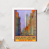 New York, Fifth Avenue, Vintage Poster, Karte (Vorderseite/Rückseite Beispiel)