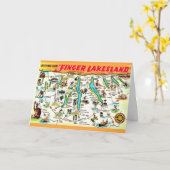 New York Finger Lakes Card Karte (Gelbe Blume)