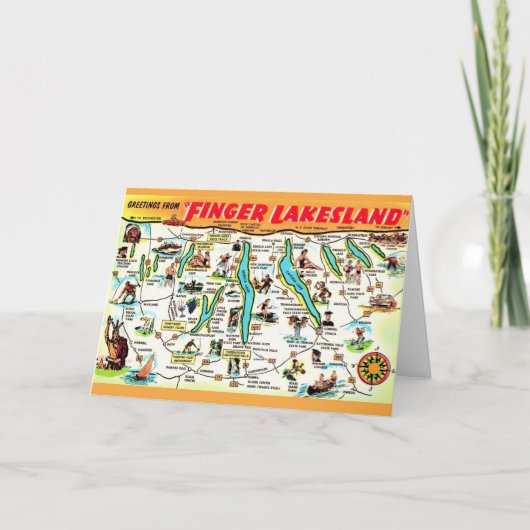 New York Finger Lakes Card Karte (Vorderseite)