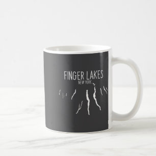 New York Finger Lakes Kartendesign Kaffeetasse