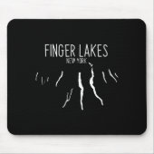 New York Finger Lakes Map Design _1  Mousepad (Vorne)