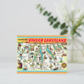 New York Finger Lakes Postkarte (Stehend Vorderseite)