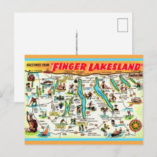 New York Finger Lakes Postkarte