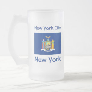 New York Flag Map City Tasse