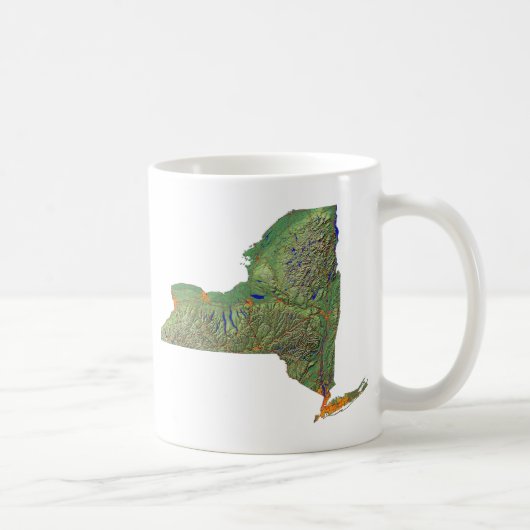 New York Flag + Map Tasse (Rechts)