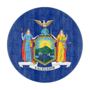 New York Flag, The Empire State, American Colonies Schneidebrett