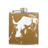 New York Flask NYC Souvenir Bull Statue Flask Flachmann (Vorderseite)