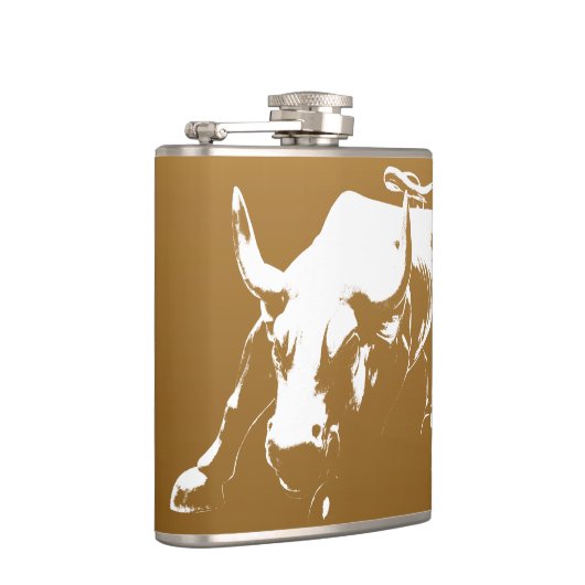 New York Flask NYC Souvenir Bull Statue Flask Flachmann (Rechts)