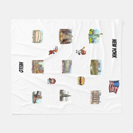 New York Fleecedecke (Vorderseite (Horizontal))