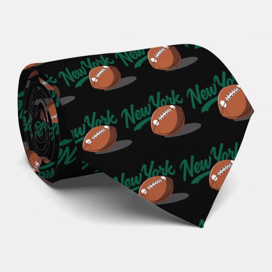 New York Football Neck Tie Krawatte (Gerollt)