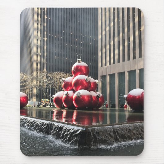 New York Fotografy Christmas Decoration Snow Mousepad (Vorne)