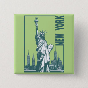 New York - Freiheitsstatue Button