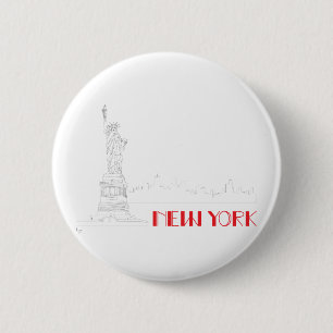 New York, Freiheitsstatue Cool Button