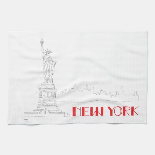 New York, Freiheitsstatue Cool Handtuch (Horizontal)