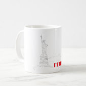 New York, Freiheitsstatue Cool Kaffeetasse (Vorderseite Links)