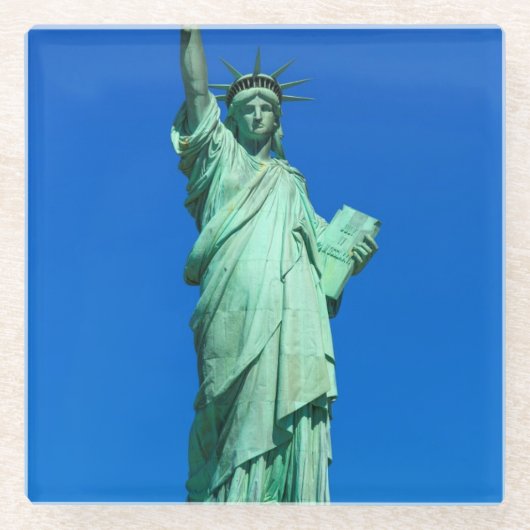 New York, Freiheitsstatue Glasuntersetzer (Vorderseite)