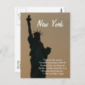 New York/Freiheitsstatue Postkarte (Vorne/Hinten)