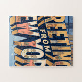New York Freiheitsstatue Postkarten Kunst Puzzle (Horizontal)