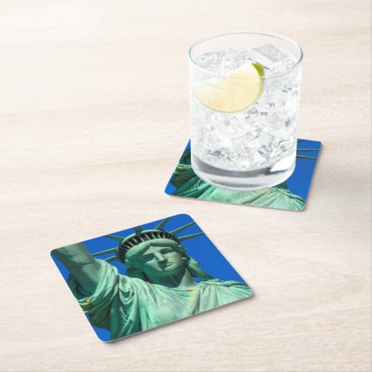 New York, Freiheitsstatue Rechteckiger Pappuntersetzer (Vor Ort)