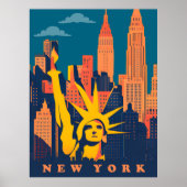 New York, Freiheitsstatue, Reise Poster (Vorne)