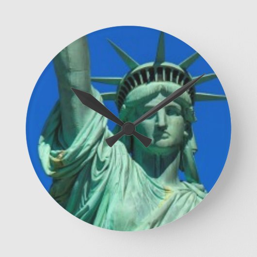 New York, Freiheitsstatue Runde Wanduhr (Vorderseite)