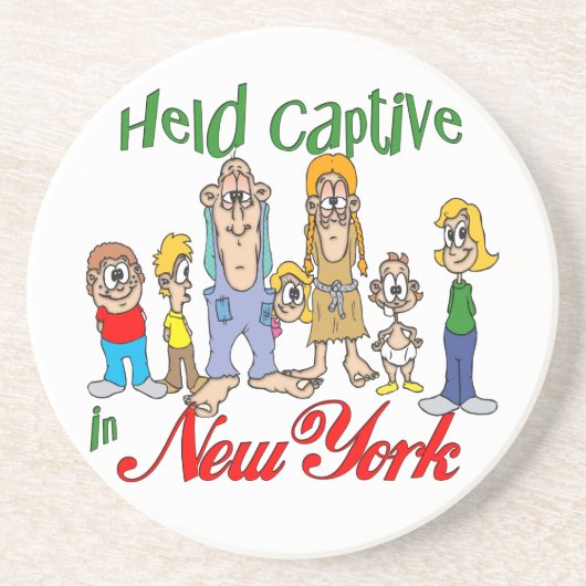 New York Funny Trailer Park Sandstone Untersetzer (Vorne)